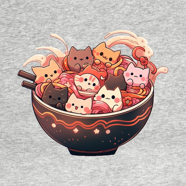 cats in ramen by Ninja banana